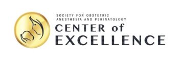 Logo That Says Center Of Excellence From The Society For Obstetric Anesthesia And Perinatology